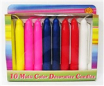 10245 - candles-multi-color-decorative-6inch-10ct