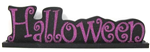 114962 - Halloween word art blk/purple 15x4.25in