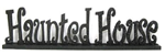 114963 - Halloween word art haunted house 18x5in