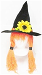11763-H - Fall witch hat w hair
