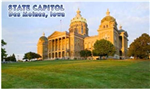 15368IA -IA magnetic postcard State Capitol Des Moines