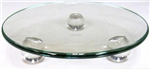 1706C - Candleholder glass plate 6in round