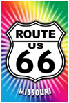 25056MO - MO magnetic postcard route 66 tie dye