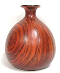 115689 - Vase dk orange/brown swirl 8in