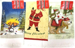 Chr velour towel printed 15x25in 3 asst