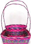 Easter basket pink asst