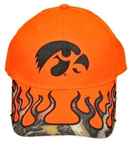 37422IA - IA Hawkeyes cap orange w/camo flames