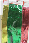 Chr tinsel curtain and  table edge asst