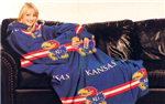47018KU -KU Jayhawks Comfy Throw 48x71in