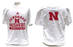48DG7NE-L - NE Husker tee shirt wht 14/16