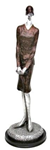 54144H -Figure Lady w/Hat 18.5" Silver Bronze