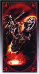 ASD-11 - Plaque w easel tile hell rider 4X8in