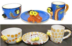 D542-3 - Breakfast set ZooBuds bowl,plate,mug asst