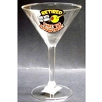 J64 - OTH Martini Glass Plastic Retired 7in