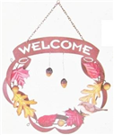 Fall welcome sign leaf wreath