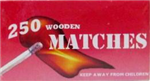 M180224 - Matches Wood Stick 250ct 2pk cs pk24