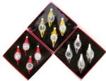 Chr Orn Glass 4ct Asst Colors
