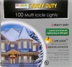 Chr Icicle Lights 100 Hvy Duty Multicolored