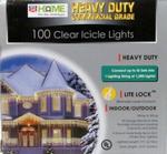 Chr Icicle Lights 100 Hvy Duty Clr
