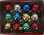 Chr Orn Glass Ball 45mm 12ct asst solid color