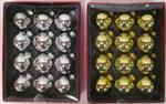 Chr Orn Glass Ball 65mm 12ct Gold or Silver