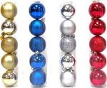 Chr Orn Ball Plastic 50mm 5ct