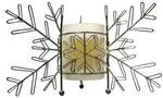 Chr candle holder metal snowflake
