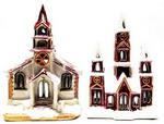 Chr tealight holder church small