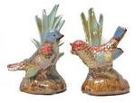 Bird w/leaves ceramic 4in asst