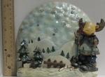 Chr moose winter scene light up
