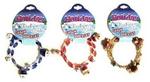 Chr bracelet coil w/charms asst