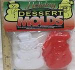 Chr jello molds small santa/snowman