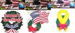 Chr Car Magnet USA 7in Asst