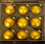 Chr Glass Ball Orn 9ct Gold Matte