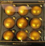 Chr Glass Ball Orn 9ct Gold Matte