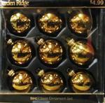 Chr Glass Ball Orn 9ct Gold