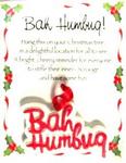 Chr ornament bah humbug