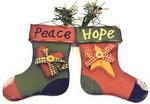 Chr plaque wood stocking 5.5in