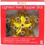 Chr Tree Topper Gold Lighted Star 8in