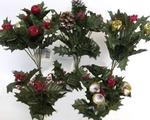 Chr Floral Decorated Berry Bush 12 in. Asst