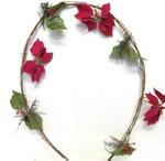 Chr Grapevine Swag Poinsettia Asst.