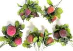 Chr Floral Bush w/Glass Fruit 12in. Asst