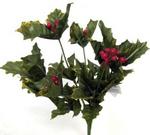 Chr Poinsettia Bush w/glitter 12in.