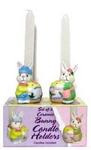 Easter bunny candle holders set of 2