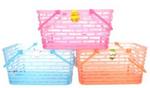 Easter basket plastic 7.5x6x4in asst