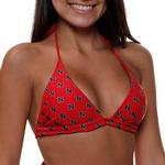 NE Husker swim top red polka dot N med