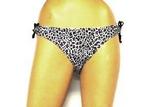 NE Husker swim bottom animal print med