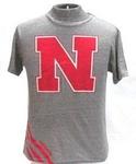NE Husker shirt s/s grey triblend small