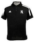 NE Husker polo black w/wht N climalite 3XL