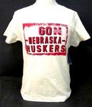 NE Husker shirt youth cream 8